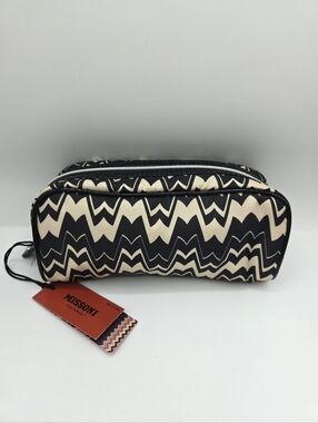 Missoni Black & Cream Zigzag Zip Cosmetic Pouch